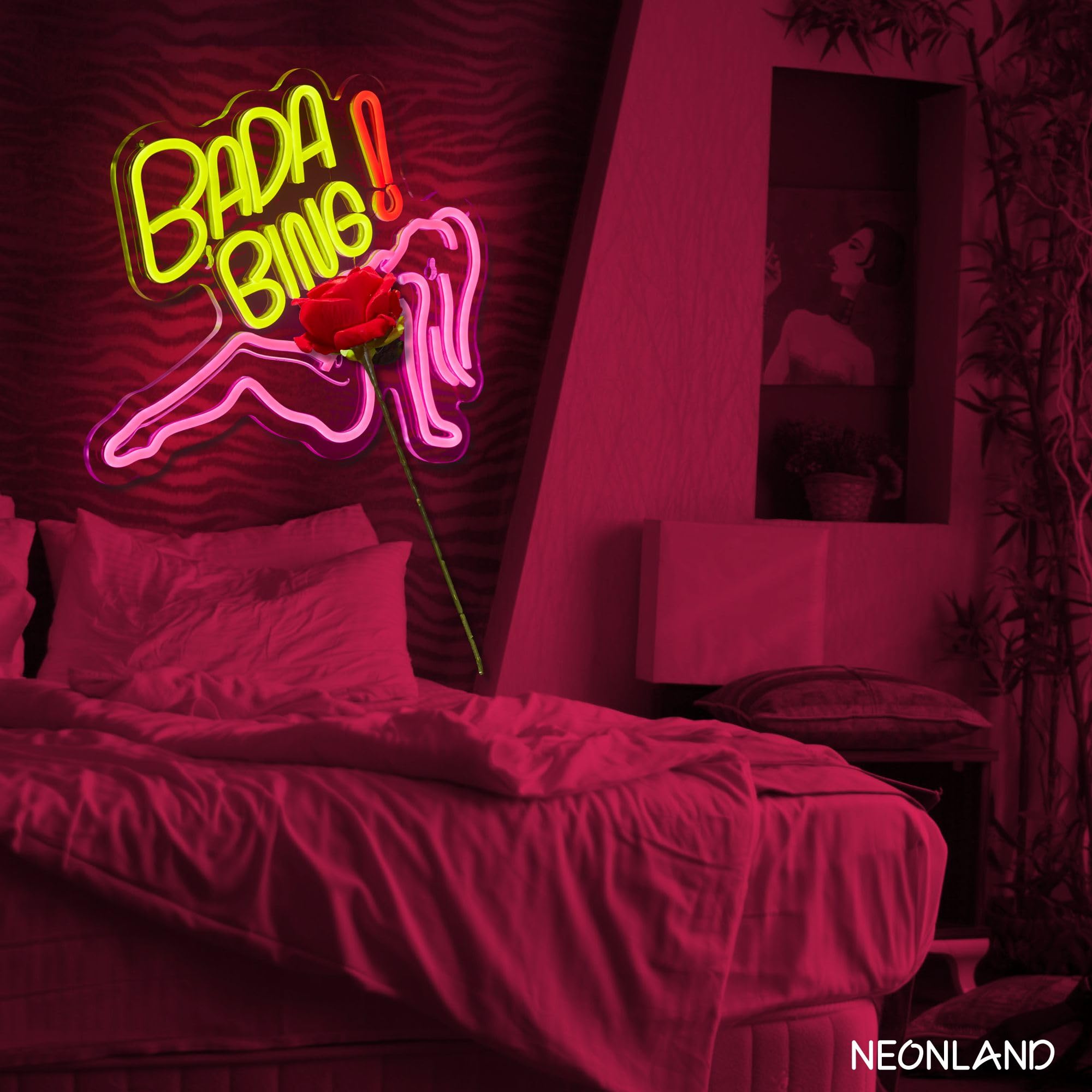 Bada Bing Neon Girl Sign for Wall Decor Lady Led Light for Bedroom